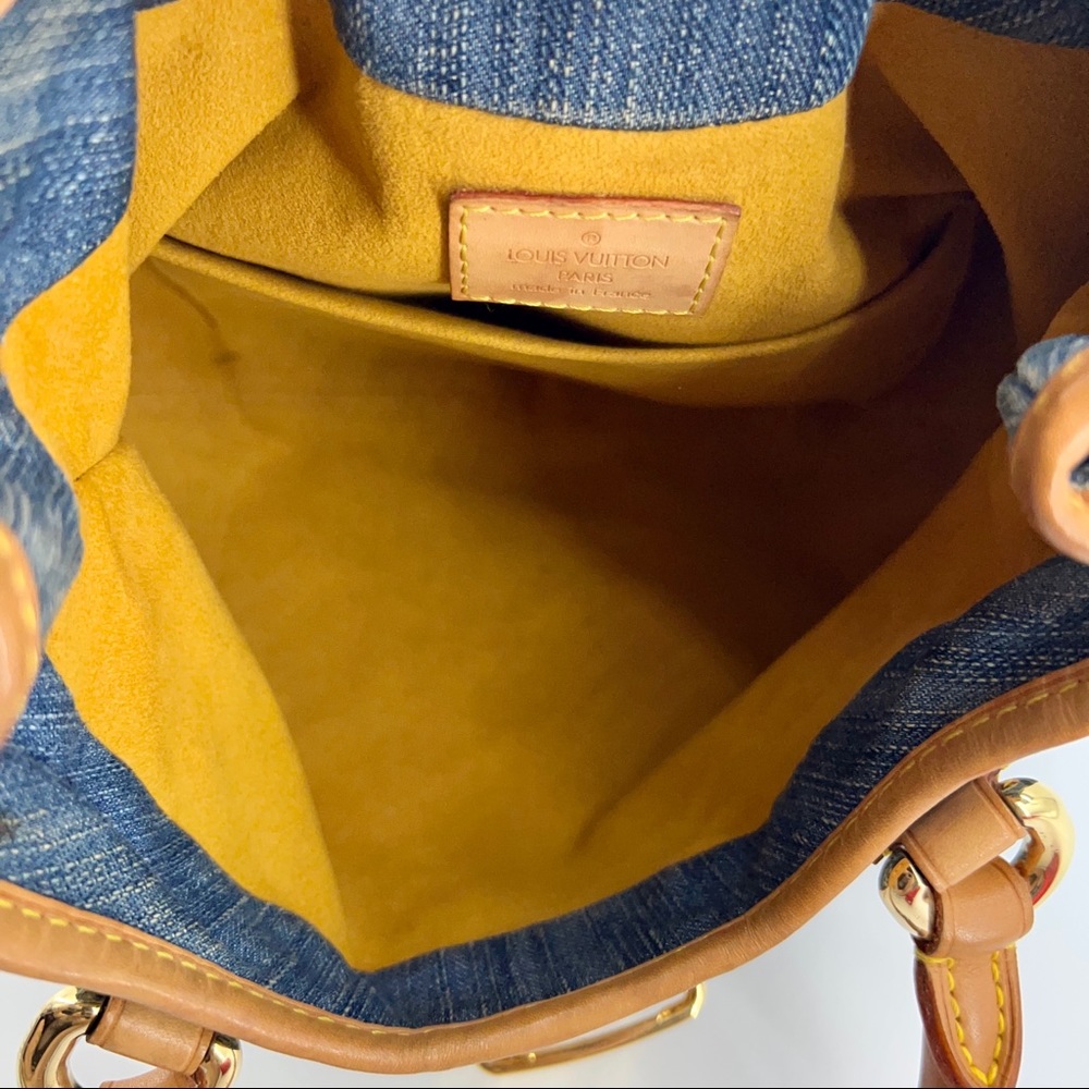 Louis Vuitton Denim Monogram Satchel with Tan Leather Trim - Picture 11 of 13